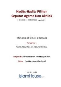 Image of Hadits-Hadits Pilihan Seputar Agama Dan Akhlak